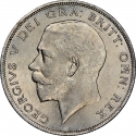 1/2 Crown 1920-1926, KM# 818.2, United Kingdom (Great Britain), George V