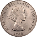 1 Crown 1965, KM# 910, United Kingdom (Great Britain), Elizabeth II, Death of Sir Winston Churchill