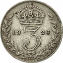3 Pence 1920-1927, KM# 813a, United Kingdom (Great Britain), George V