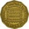 3 Pence 1953, KM# 886, United Kingdom (Great Britain), Elizabeth II