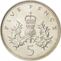5 Pence 1982-1984, KM# 929, United Kingdom (Great Britain), Elizabeth II