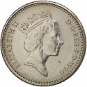 5 Pence 1990-1997, KM# 937b, United Kingdom (Great Britain), Elizabeth II