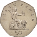 50 Pence 1982-1984, KM# 932, United Kingdom (Great Britain), Elizabeth II