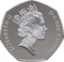 50 Pence 1994, KM# 966a, United Kingdom (Great Britain), Elizabeth II, 50th Anniversary of D-Day
