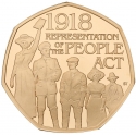 50 Pence 2018, KM# 1556b, United Kingdom (Great Britain), Elizabeth II, 100th Anniversary of the Representation of the People Act