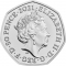 50 Pence 2021, Sp# H92, United Kingdom (Great Britain), Elizabeth II, 50th Anniversary of Decimalisation