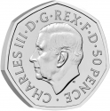 50 Pence 2022, United Kingdom (Great Britain), Charles III, Queen Elizabeth II Memorial Coin Collection