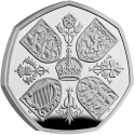 50 Pence 2022, United Kingdom (Great Britain), Charles III, Queen Elizabeth II Memorial Coin Collection