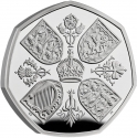 50 Pence 2022, United Kingdom (Great Britain), Charles III, Queen Elizabeth II Memorial Coin Collection