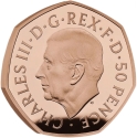 50 Pence 2022, United Kingdom (Great Britain), Charles III, Queen Elizabeth II Memorial Coin Collection