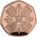 50 Pence 2022, United Kingdom (Great Britain), Charles III, Queen Elizabeth II Memorial Coin Collection