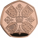 50 Pence 2022, United Kingdom (Great Britain), Charles III, Queen Elizabeth II Memorial Coin Collection