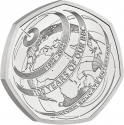 50 Pence 2022, Sp# H110, United Kingdom (Great Britain), Charles III, 100th Anniversary of the BBC