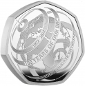 50 Pence 2022, Sp# H110, United Kingdom (Great Britain), Charles III, 100th Anniversary of the BBC