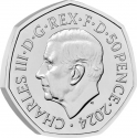 50 Pence 2024, United Kingdom (Great Britain), Charles III, 80th Anniversary of D-Day