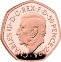 50 Pence 2024, United Kingdom (Great Britain), Charles III, 80th Anniversary of D-Day