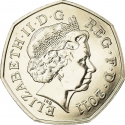50 Pence 2011, KM# 1167, United Kingdom (Great Britain), Elizabeth II, London 2012 Summer Olympics, Archery