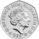 50 Pence 2016, KM# 1370, United Kingdom (Great Britain), Elizabeth II, Beatrix Potter’s The Tale of Peter Rabbit, 150th Anniversary of Birth of Beatrix Potter