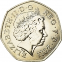 50 Pence 2011, KM# 1182, United Kingdom (Great Britain), Elizabeth II, London 2012 Summer Olympics, Canoeing
