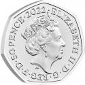 50 Pence 2022, Sp# H112, United Kingdom (Great Britain), Charles III, 25th Anniversary of Harry Potter Magic, Harry Potter
