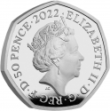 50 Pence 2022, Sp# H112, United Kingdom (Great Britain), Charles III, 25th Anniversary of Harry Potter Magic, Harry Potter