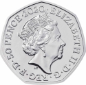 50 Pence 2020, Sp# H83, United Kingdom (Great Britain), Elizabeth II, Dinosauria Collection, Iguanodon