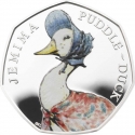 50 Pence 2016, KM# 1372a, United Kingdom (Great Britain), Elizabeth II, Beatrix Potter’s The Tale of Peter Rabbit, Jemima Puddle-Duck