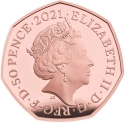 50 Pence 2021, Sp# H93, United Kingdom (Great Britain), Elizabeth II, Innovation in Science, John Logie Baird