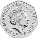 50 Pence 2016, KM# 1374, United Kingdom (Great Britain), Elizabeth II, Beatrix Potter’s The Tale of Peter Rabbit, Mrs. Tiggy-Winkle