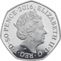 50 Pence 2016, KM# 1374a, United Kingdom (Great Britain), Elizabeth II, Beatrix Potter’s The Tale of Peter Rabbit, Mrs. Tiggy-Winkle