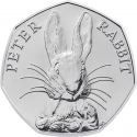 50 Pence 2016, KM# 1371, United Kingdom (Great Britain), Elizabeth II, Beatrix Potter’s The Tale of Peter Rabbit, Peter Rabbit