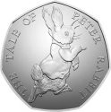 50 Pence 2017, KM# 1433, United Kingdom (Great Britain), Elizabeth II, Beatrix Potter’s The Tale of Peter Rabbit, Peter Rabbit
