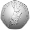50 Pence 2017, KM# 1433, United Kingdom (Great Britain), Elizabeth II, Beatrix Potter’s The Tale of Peter Rabbit, Peter Rabbit