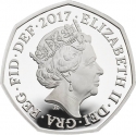 50 Pence 2017, KM# 1433a, United Kingdom (Great Britain), Elizabeth II, Beatrix Potter’s The Tale of Peter Rabbit, Peter Rabbit