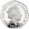 50 Pence 2017, KM# 1433a, United Kingdom (Great Britain), Elizabeth II, Beatrix Potter’s The Tale of Peter Rabbit, Peter Rabbit