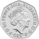 50 Pence 2018, KM# 1552, United Kingdom (Great Britain), Elizabeth II, Beatrix Potter’s The Tale of Peter Rabbit, Peter Rabbit