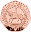 50 Pence 2022, Sp# H103, United Kingdom (Great Britain), Elizabeth II, 70th Anniversary of the Accession of Elizabeth II to the Throne, Platinum Jubilee