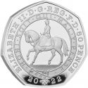 50 Pence 2022, Sp# H103, United Kingdom (Great Britain), Elizabeth II, 70th Anniversary of the Accession of Elizabeth II to the Throne, Platinum Jubilee