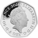 50 Pence 2020, Sp# H86, United Kingdom (Great Britain), Elizabeth II, Innovation in Science, Rosalind Franklin