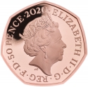 50 Pence 2020, Sp# H86, United Kingdom (Great Britain), Elizabeth II, Innovation in Science, Rosalind Franklin