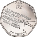 50 Pence 2011, KM# 1172, United Kingdom (Great Britain), Elizabeth II, London 2012 Summer Olympics, Rowing