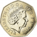 50 Pence 2011, KM# 1178, United Kingdom (Great Britain), Elizabeth II, London 2012 Summer Olympics, Sailing