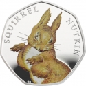50 Pence 2016, KM# 1373a, United Kingdom (Great Britain), Elizabeth II, Beatrix Potter’s The Tale of Peter Rabbit, Squirrel Nutkin