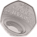 50 Pence 2019, Sp# H73, United Kingdom (Great Britain), Elizabeth II, Innovation in Science, Stephen Hawking