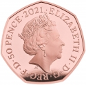 50 Pence 2020-2021, Sp# H80, United Kingdom (Great Britain), Elizabeth II, Team GB, Tokyo 2020 Summer Olympics