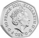 50 Pence 2021, Sp# H80, United Kingdom (Great Britain), Elizabeth II, Team GB, Tokyo 2020 Summer Olympics