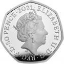 50 Pence 2021, Sp# H80, United Kingdom (Great Britain), Elizabeth II, Team GB, Tokyo 2020 Summer Olympics