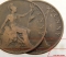 1 Penny 1902-1910, KM# 794, United Kingdom (Great Britain), Edward VII, High and low tide varieties