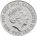 1 Penny 2018, Sp# B8, United Kingdom (Great Britain), Elizabeth II, Silver Penny