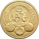 1 Pound 2011, KM# 1198, United Kingdom (Great Britain), Elizabeth II, Capital Сities of the United Kingdom, Cardiff, Wales
